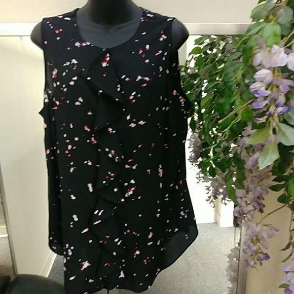 Apt. 9 Tops Apt 9 Ruffled Jabot Sleeveless Blousex Poshmark